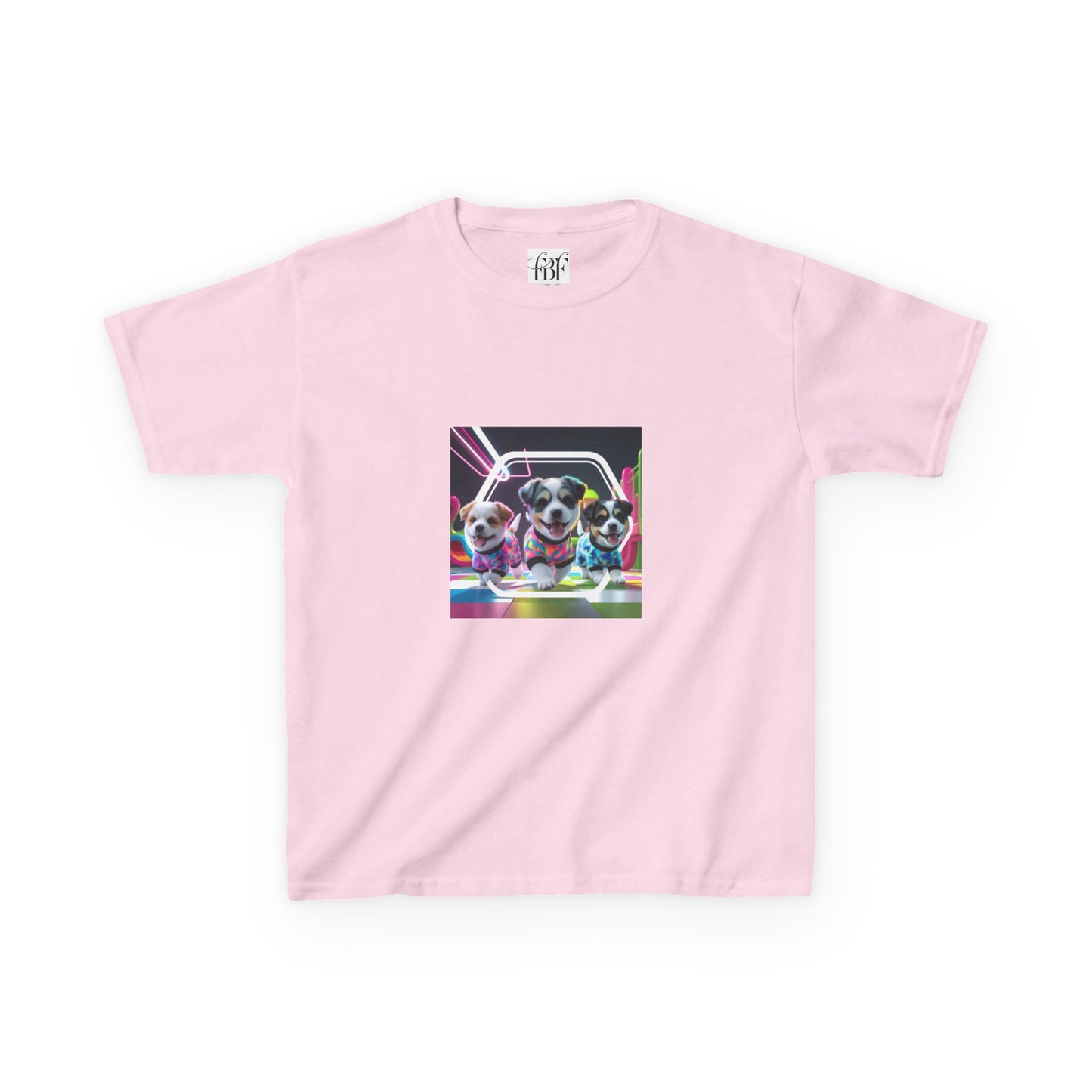 Colorful Dog-Themed Kids Tee - 'Unity Fun' Design