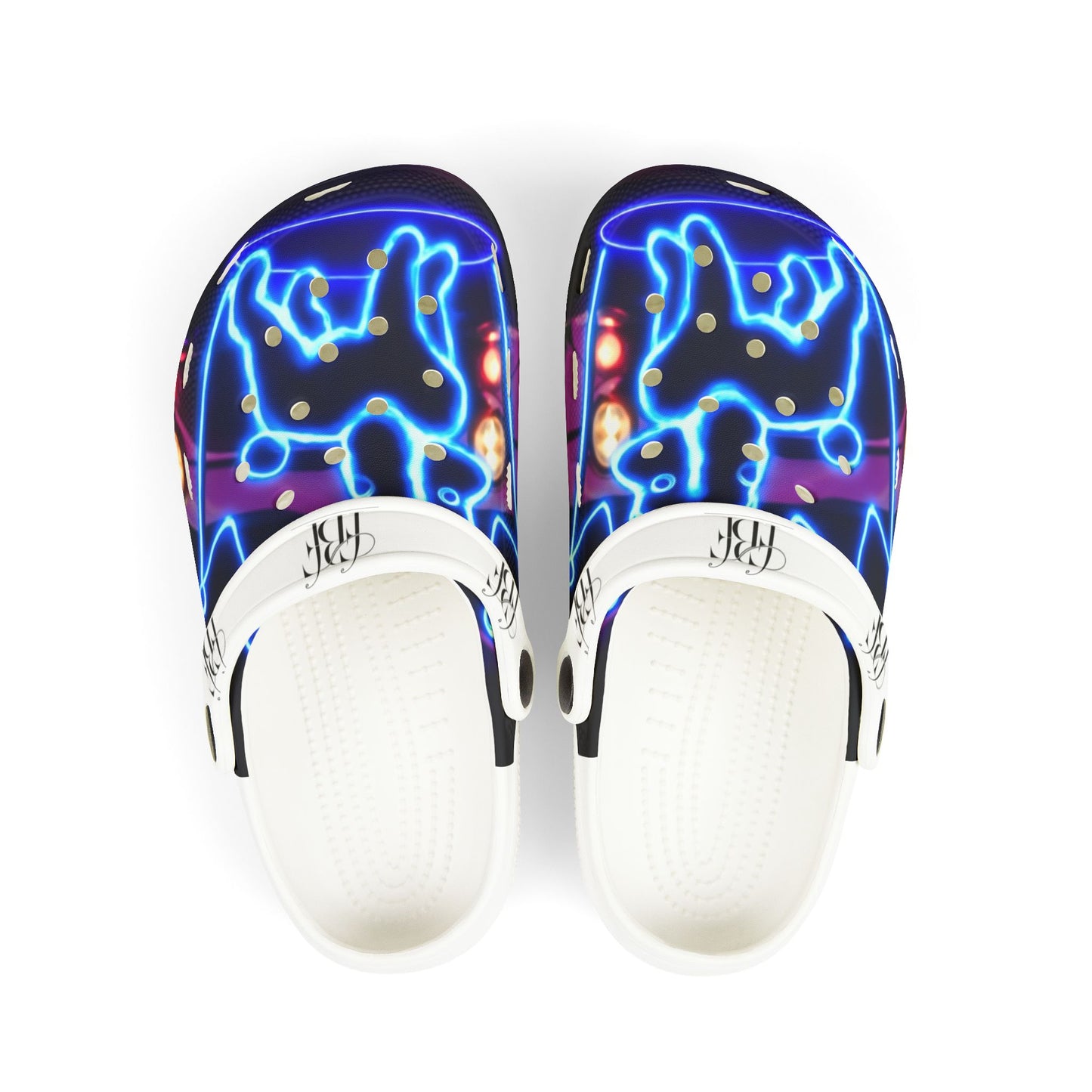 Glow-in-the-Dark Kid's Clogs, Fun Slip-On Footwear for Playdates, Summer, Birthday Gifts, Neon Design Shoes