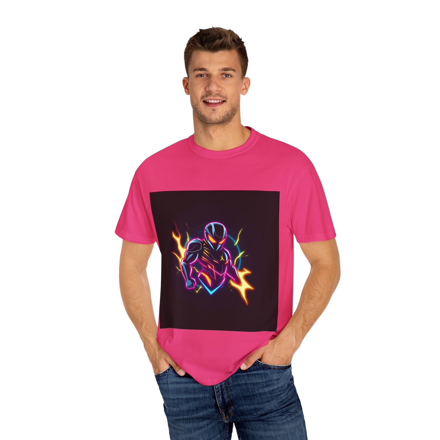 Vibrant Unisex Graphic T-Shirt, Cosmic Dreams Tee, Retro Neon Shirt, Stylish Casual Wear, Gift for Gamers & Dreamers