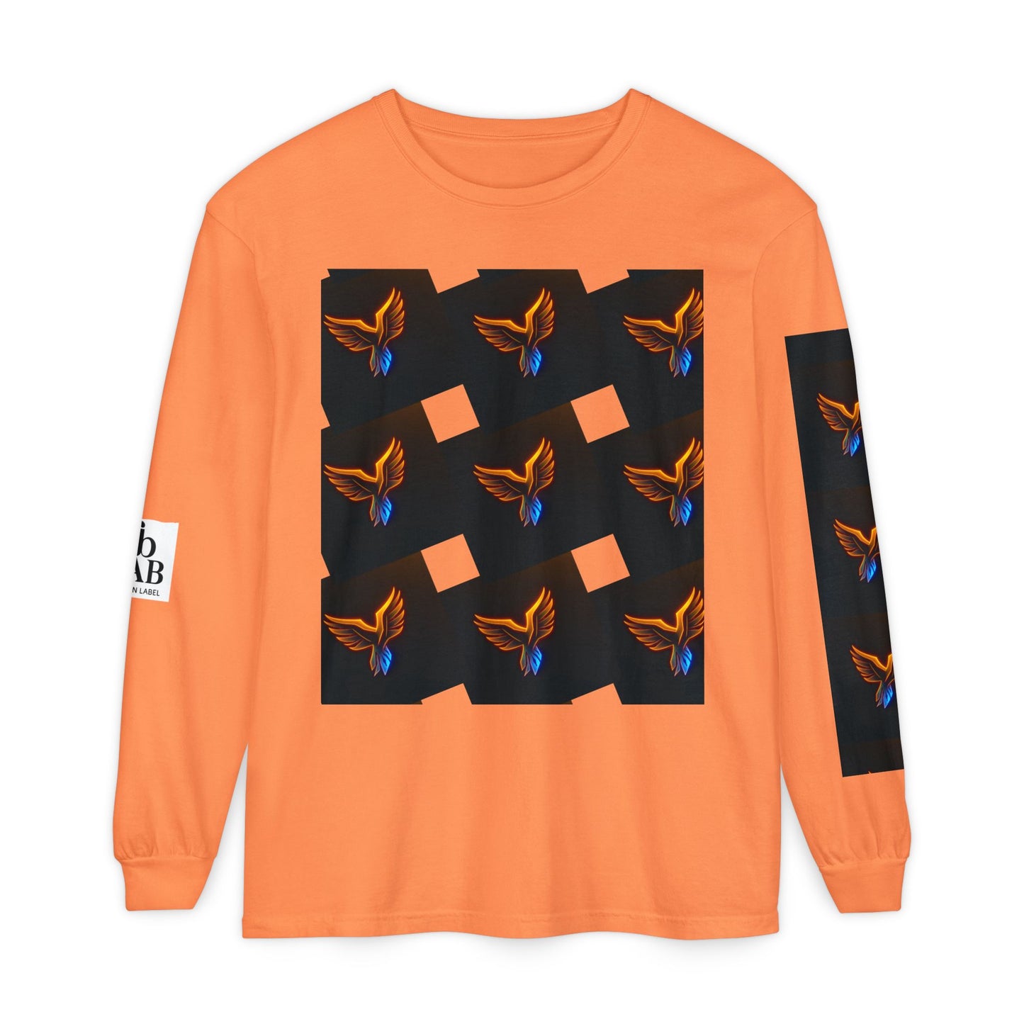 Vibrant Long Sleeve T-Shirt with Phoenix Design - Casual Wear for Bird Lovers, Gifts, Unique Fashion, Everyday Style, Unisex Apparel