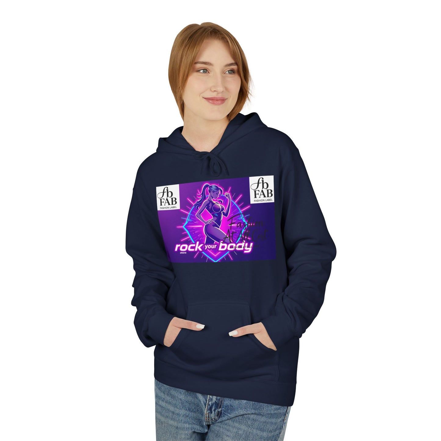 Rock Your Body Fleece Hoodie | Unisex Midweight Hoodie, Cozy Sweatshirt, Unique Gift for Fitness Lovers, Casual Wear, Music Inspired Apparel