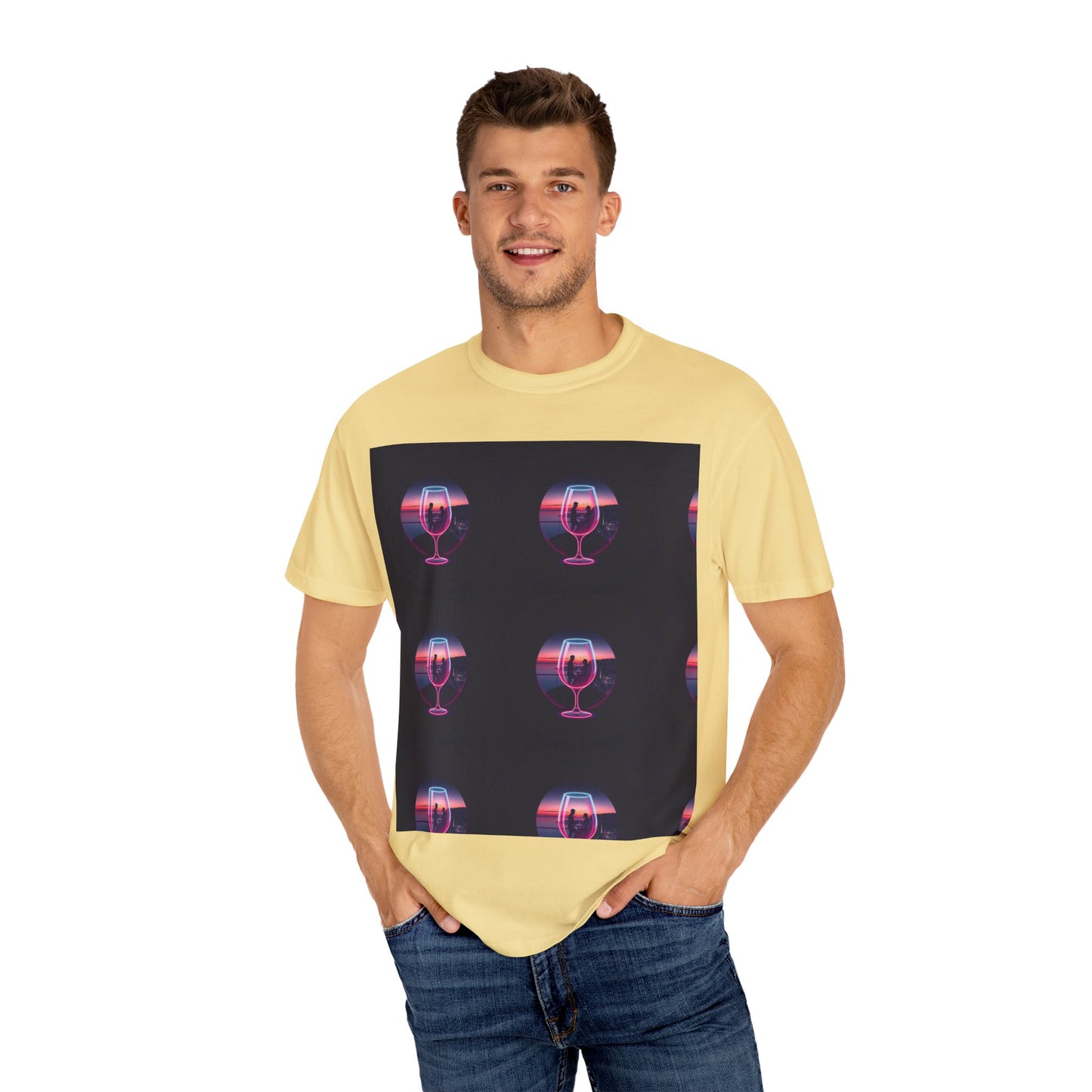 Retro Sunset Glasses T-Shirt, Unisex Garment-Dyed Tee for Casual Wear, Vintage Aesthetic Shirt, Gift for Friends, Summer Vibes Tee, [...]