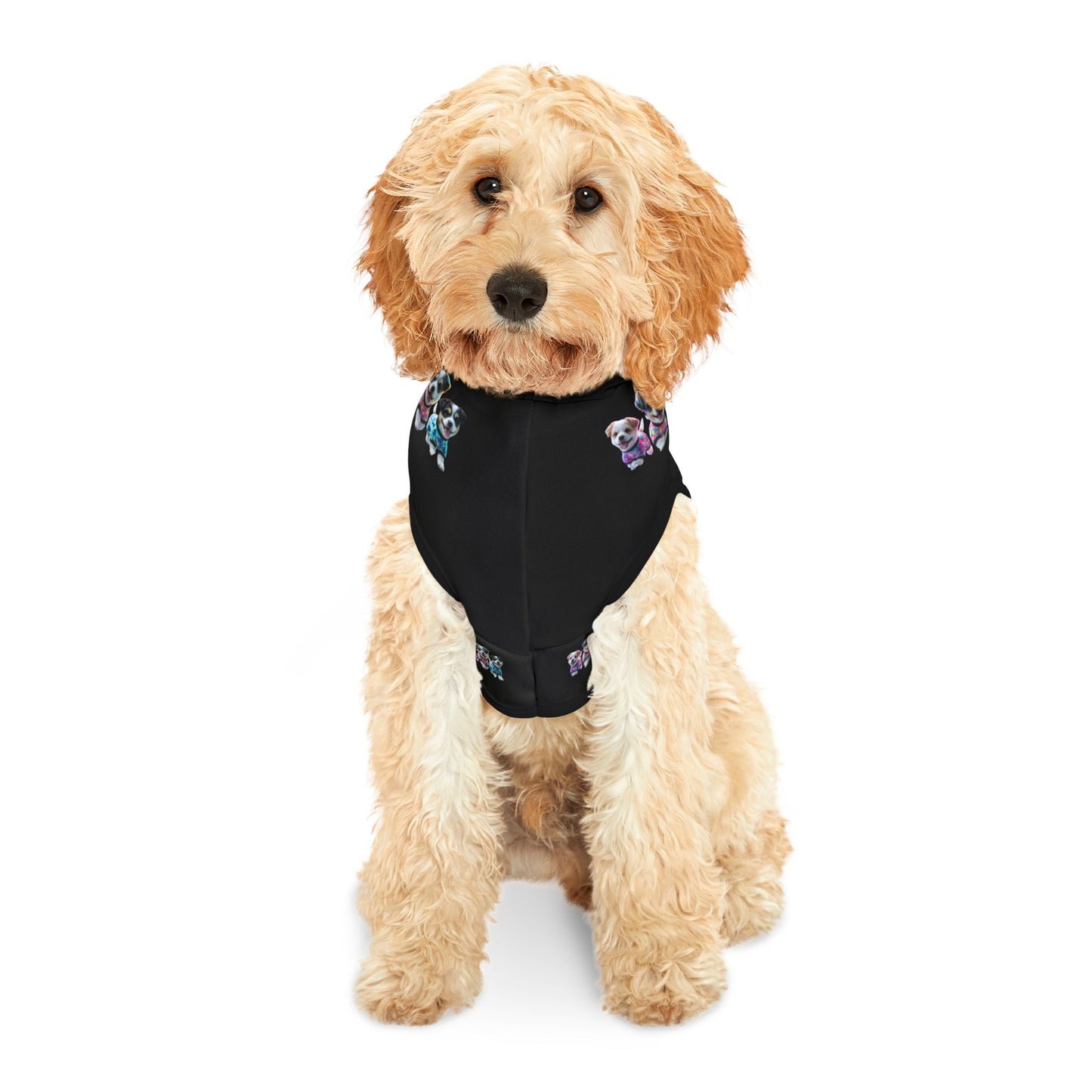 Pet Hoodie — Colorful Neon Puppy Print Hooded Dog Sweatshirt