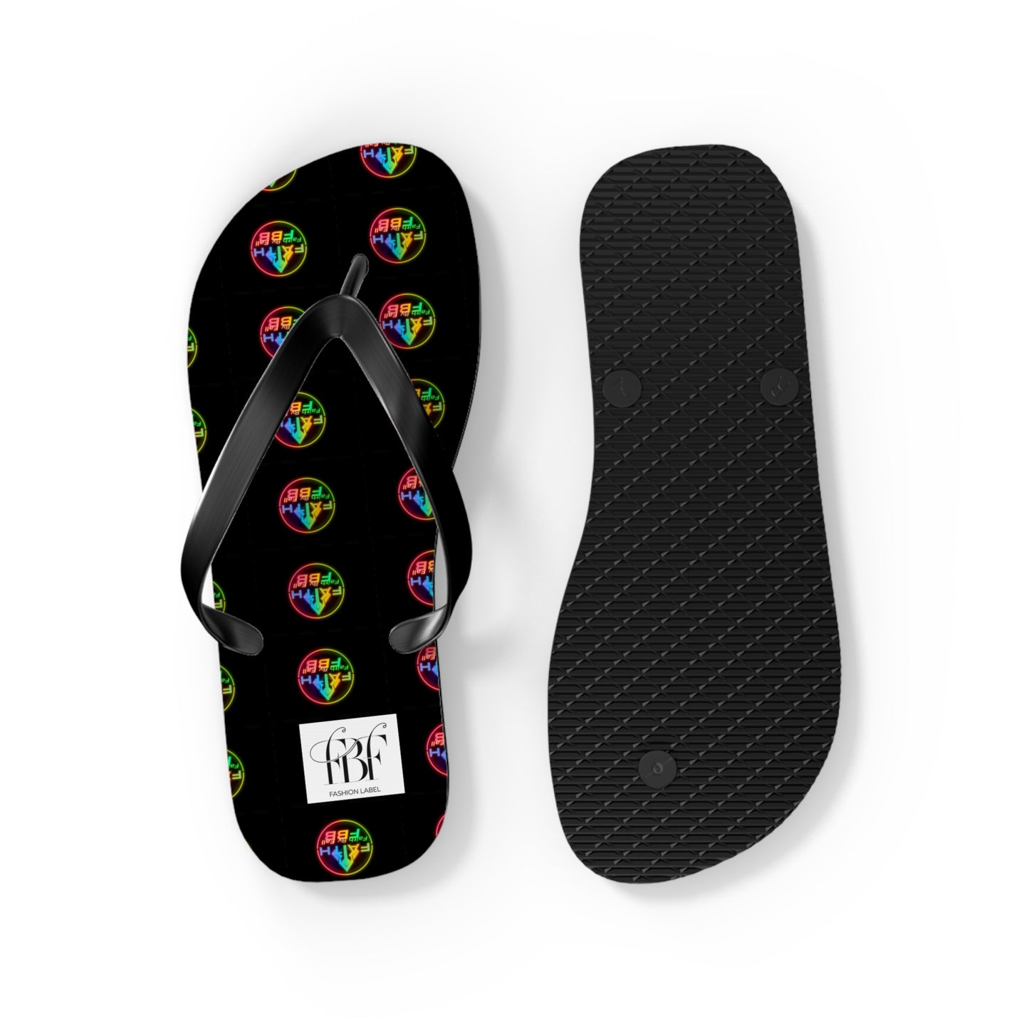 Vibrant Faith Flip Flops | Summer Style, Beachwear, Casual Sandals, Vacation Footwear, Fun Gift for Friends