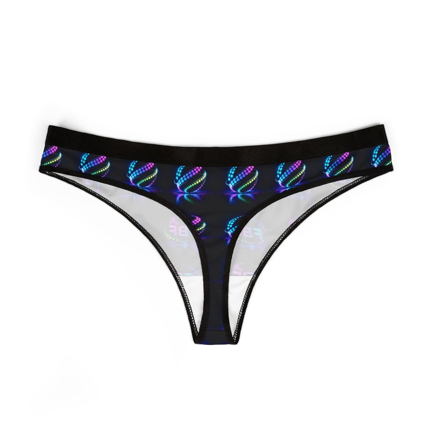 Neon Logo Thong — Women's AOP Neon FBF Print