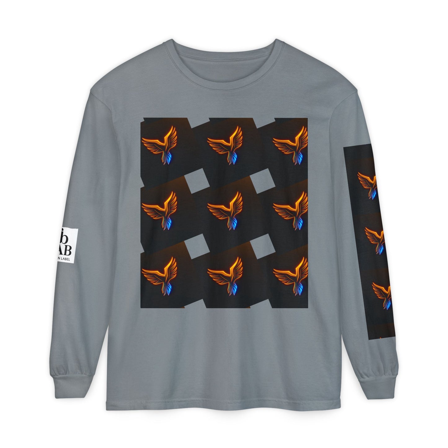 Vibrant Long Sleeve T-Shirt with Phoenix Design - Casual Wear for Bird Lovers, Gifts, Unique Fashion, Everyday Style, Unisex Apparel