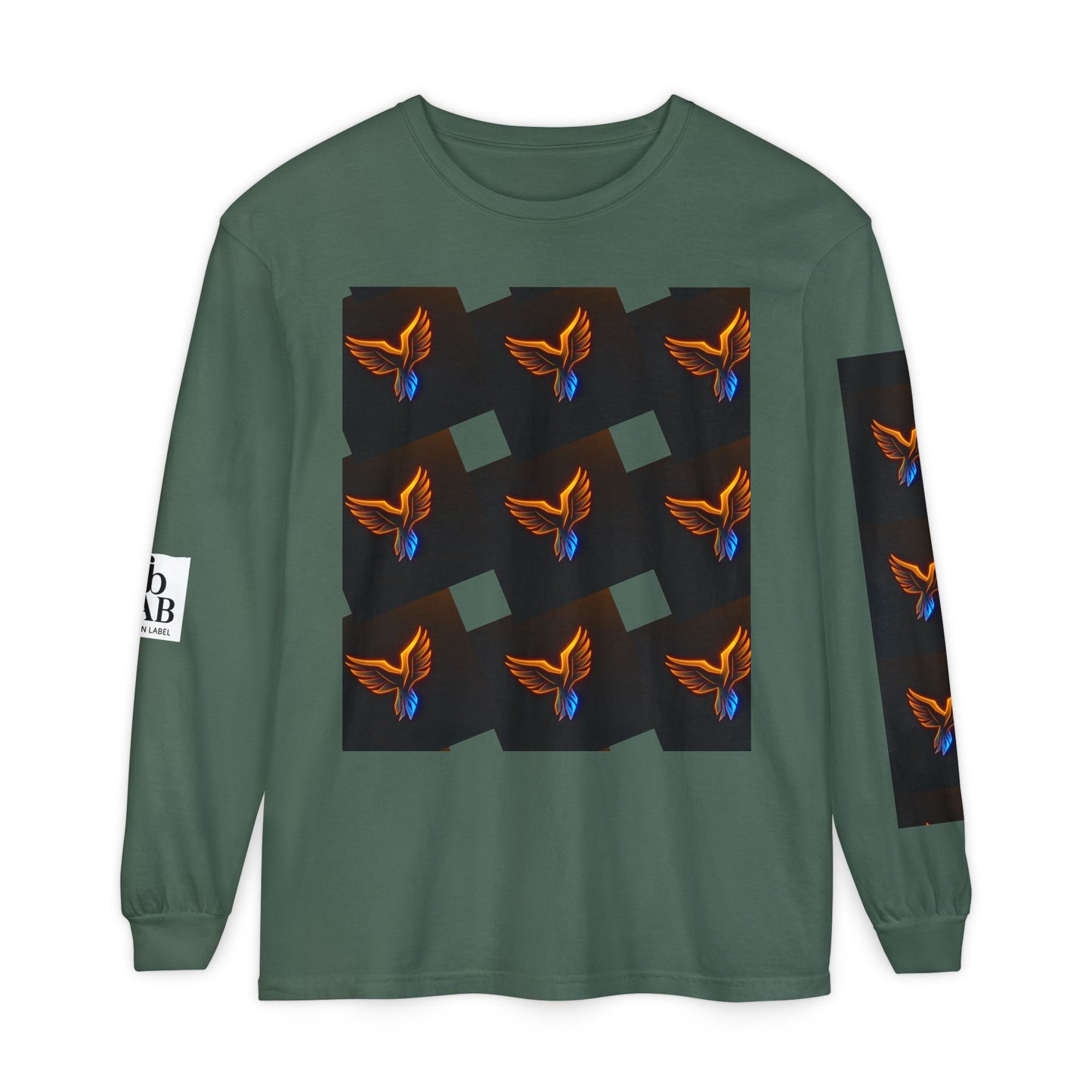 Vibrant Long Sleeve T-Shirt with Phoenix Design - Casual Wear for Bird Lovers, Gifts, Unique Fashion, Everyday Style, Unisex Apparel