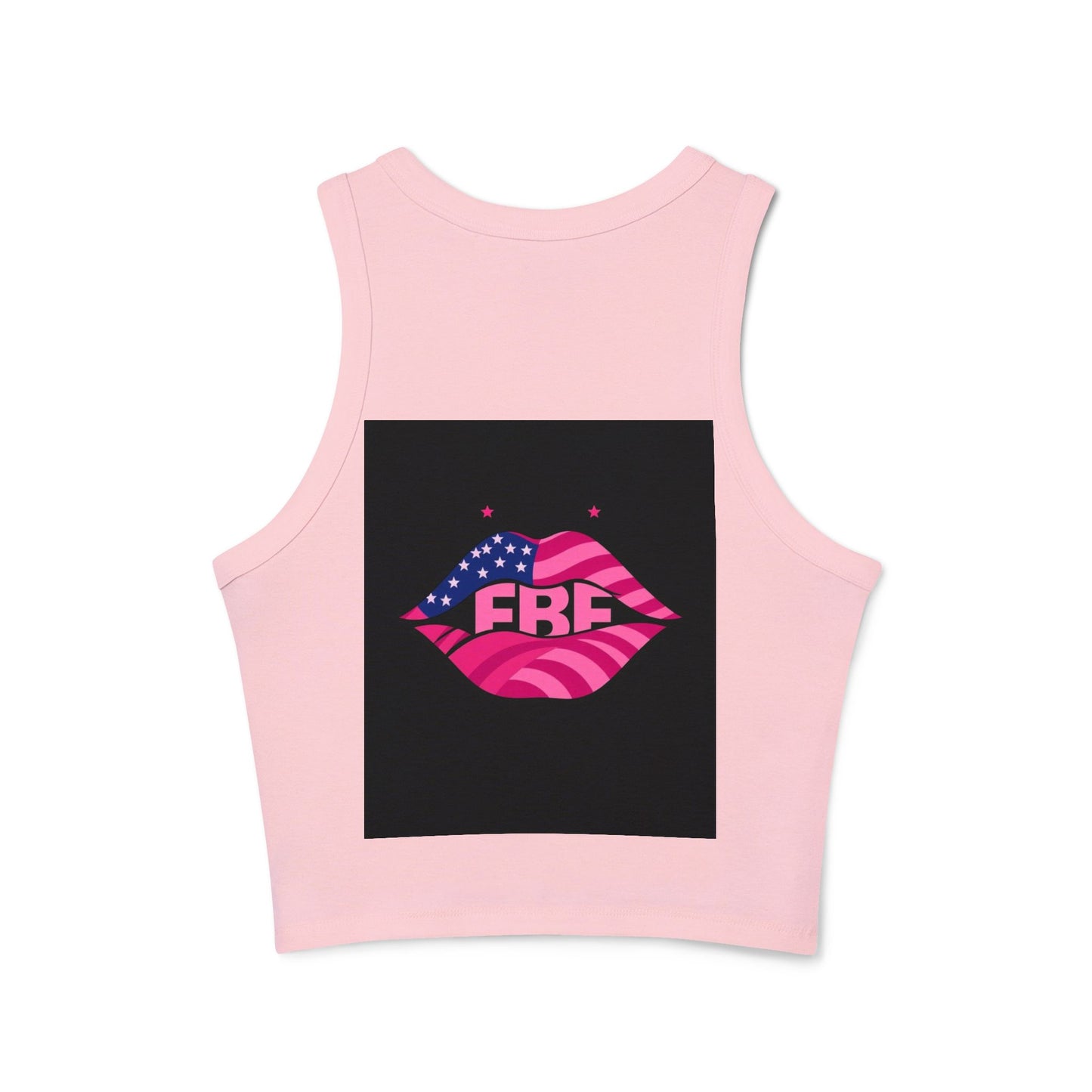 Patriotic Women's Micro Rib Racer Tank Top - Bold Graphic Tee, Summer Wear, 4th of July, Pride, Casual Outfit