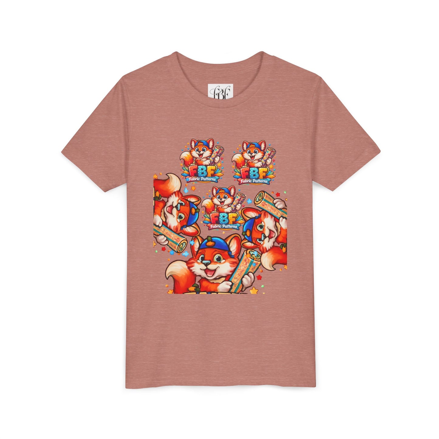 Youth Tee — Colorful Cartoon Fox 'FBF' Logo Kids Shirt
