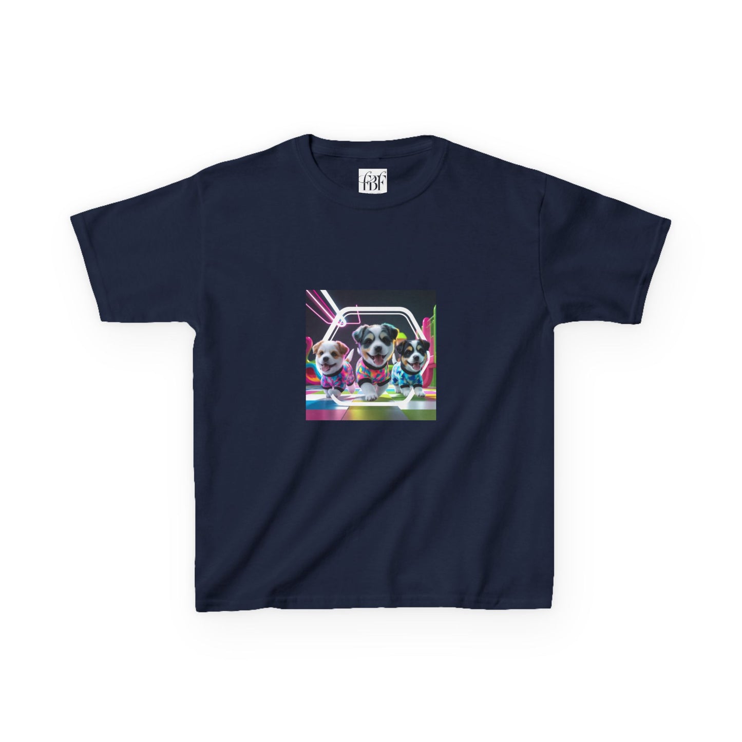 Colorful Dog-Themed Kids Tee - 'Unity Fun' Design