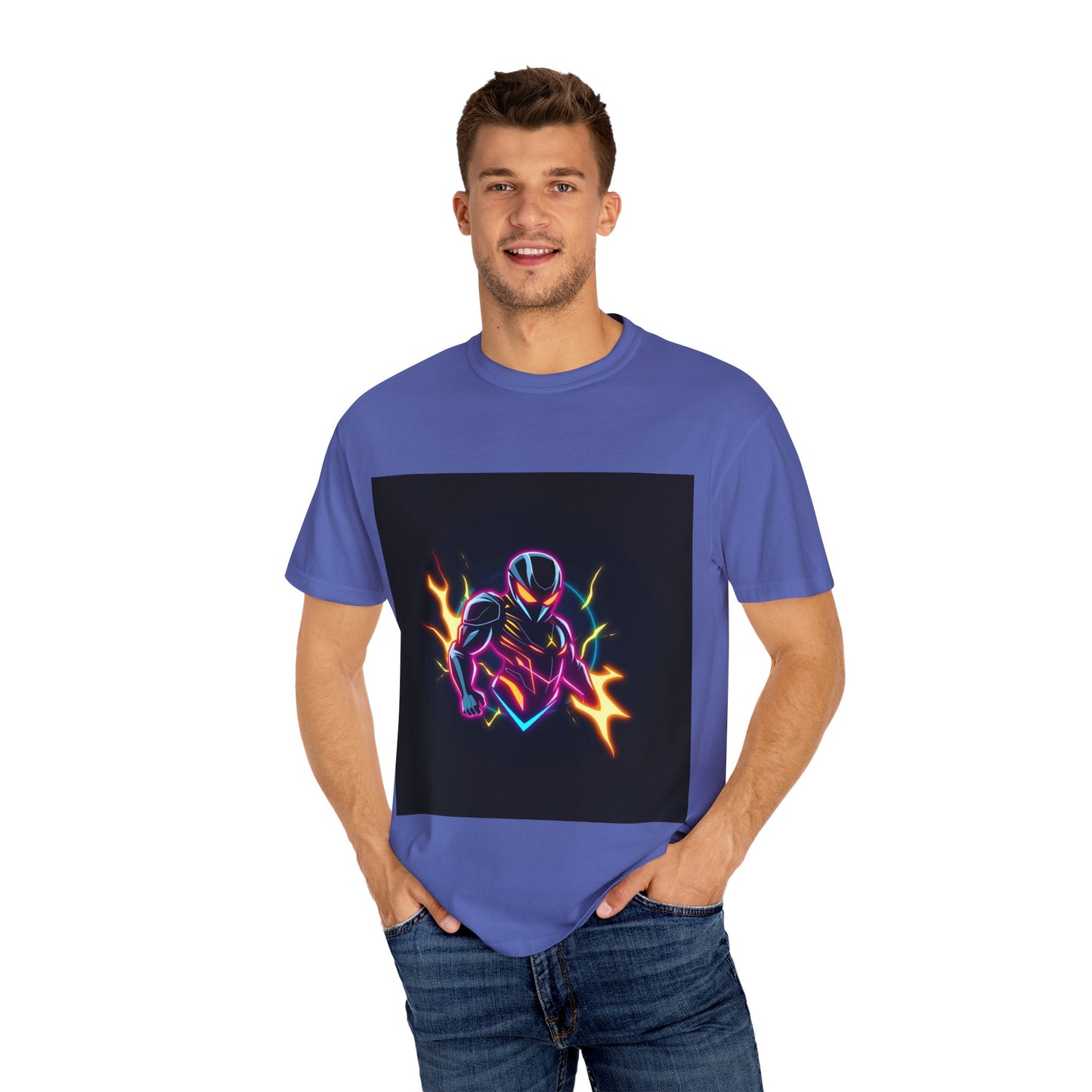 Vibrant Unisex Graphic T-Shirt, Cosmic Dreams Tee, Retro Neon Shirt, Stylish Casual Wear, Gift for Gamers & Dreamers