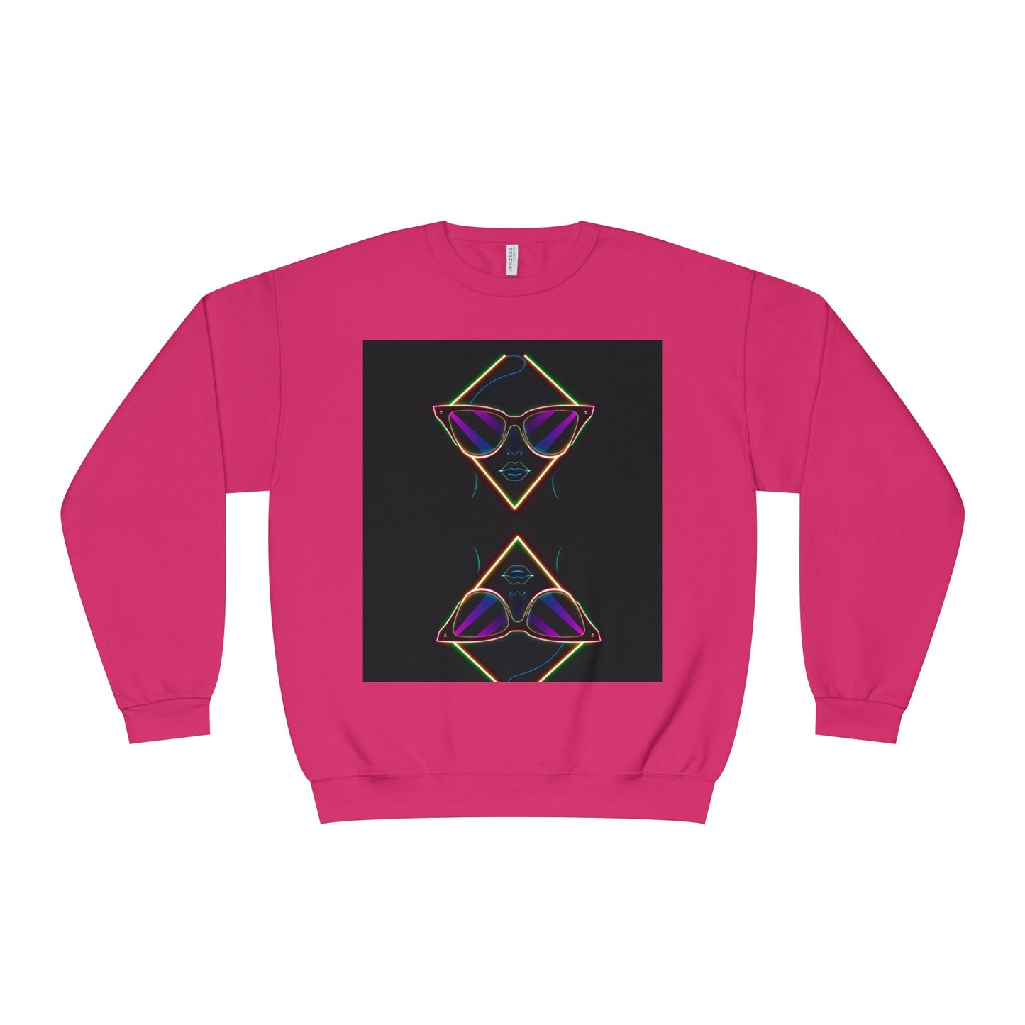 Retro Vibes Crewneck Sweatshirt with Sunglasses Design