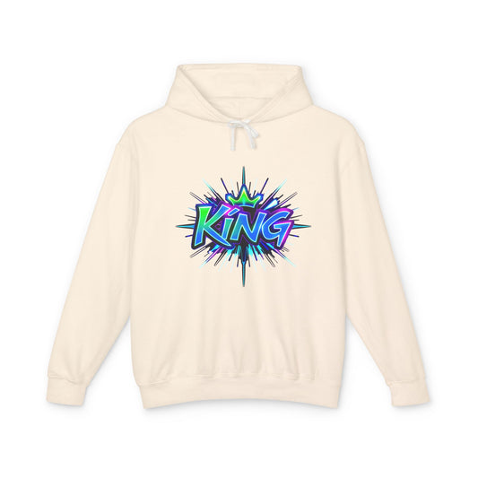 Colorful King Hoodie for Trendy Casual Wear, Unisex Lightweight Sweatshirt for Men & Women, Perfect Gift for Birthdays, Hip Hop Vibes, [...]