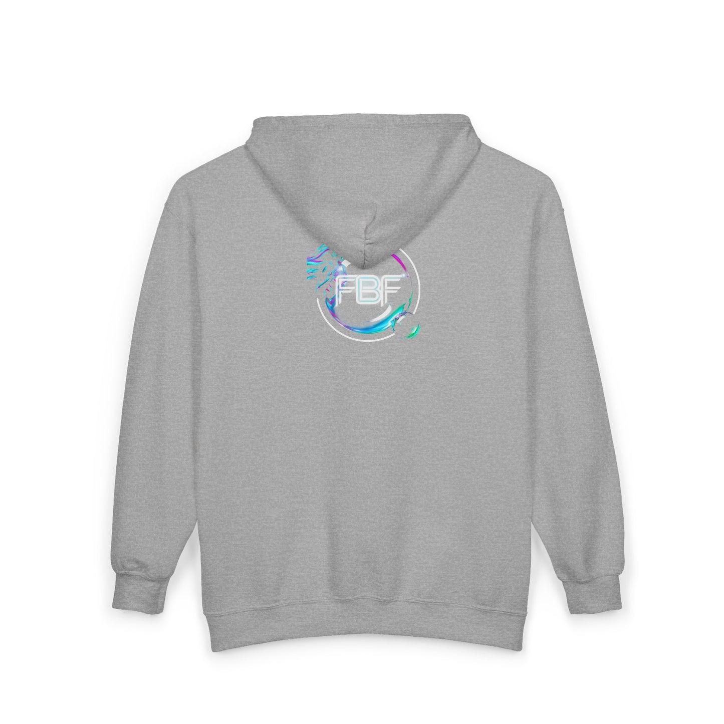 Retro Cyberpunk Zip Hoodie – Neon King Crest & PBF Logo