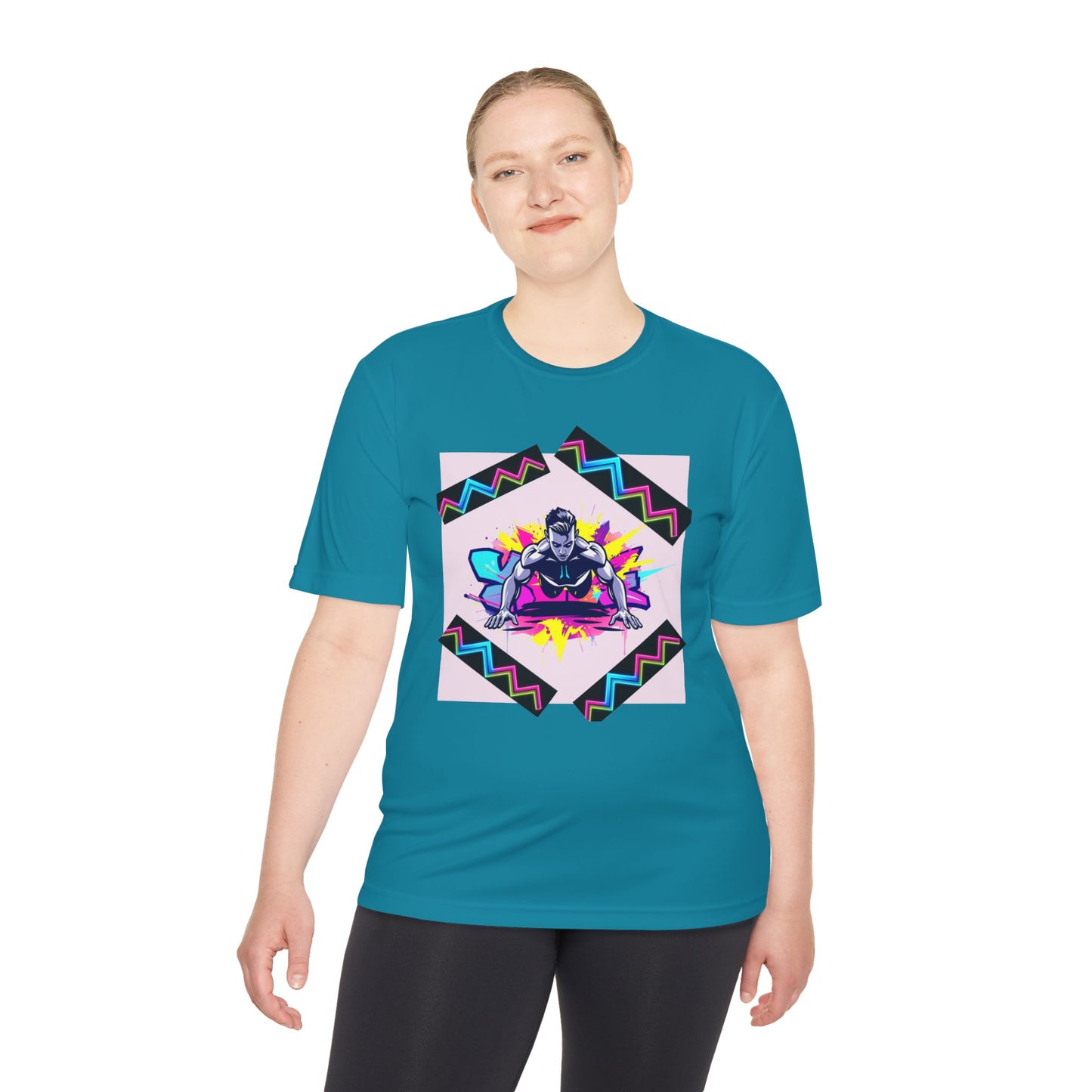 Vibrant Graphic Moisture Wicking Tee for Active Lifestyle