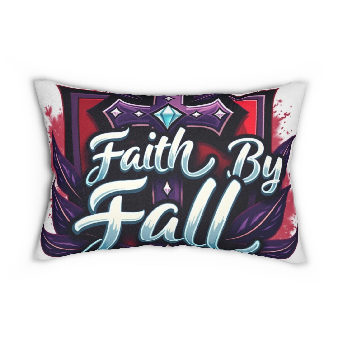 Faith By Fall Decorative Lumbar Pillow - Christian Home Decor