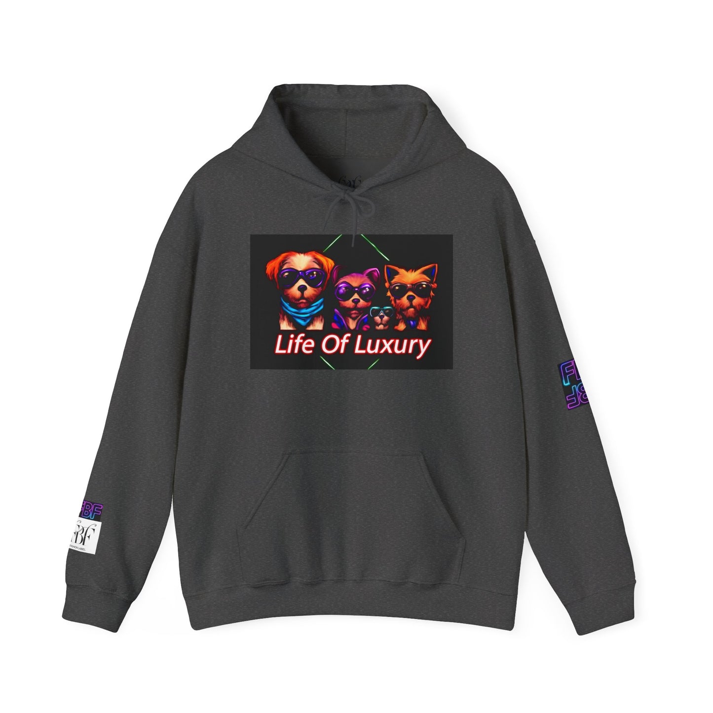 Luxury Life Unisex Hoodie - Cozy Sweatshirt for Pet Lovers, Gift for Birthdays, Everyday Wear, Chill Vibes, FBF Collection