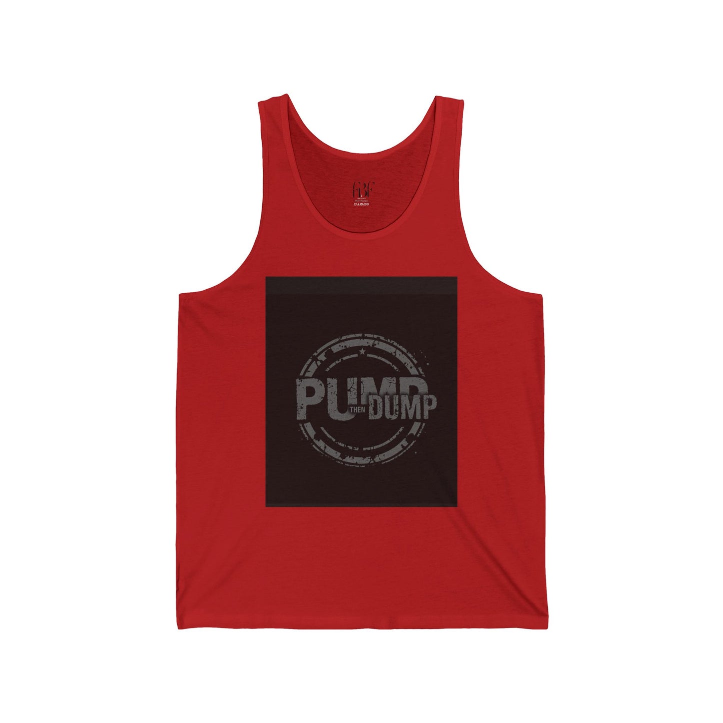 Classic Graphic Jersey Tank Top for Fitness & Casual Wear | Pump & Dump Design, Gym Tank, Unisex Tee, Summer Outfit