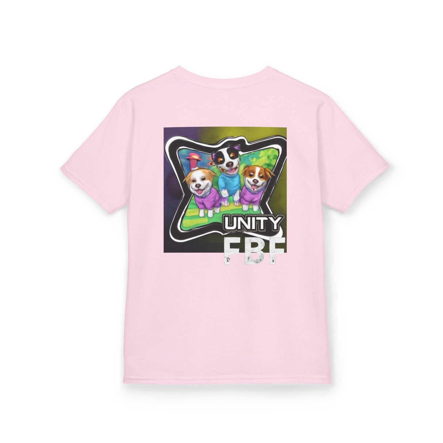 Colorful Dog-Themed Kids Tee - 'Unity Fun' Design