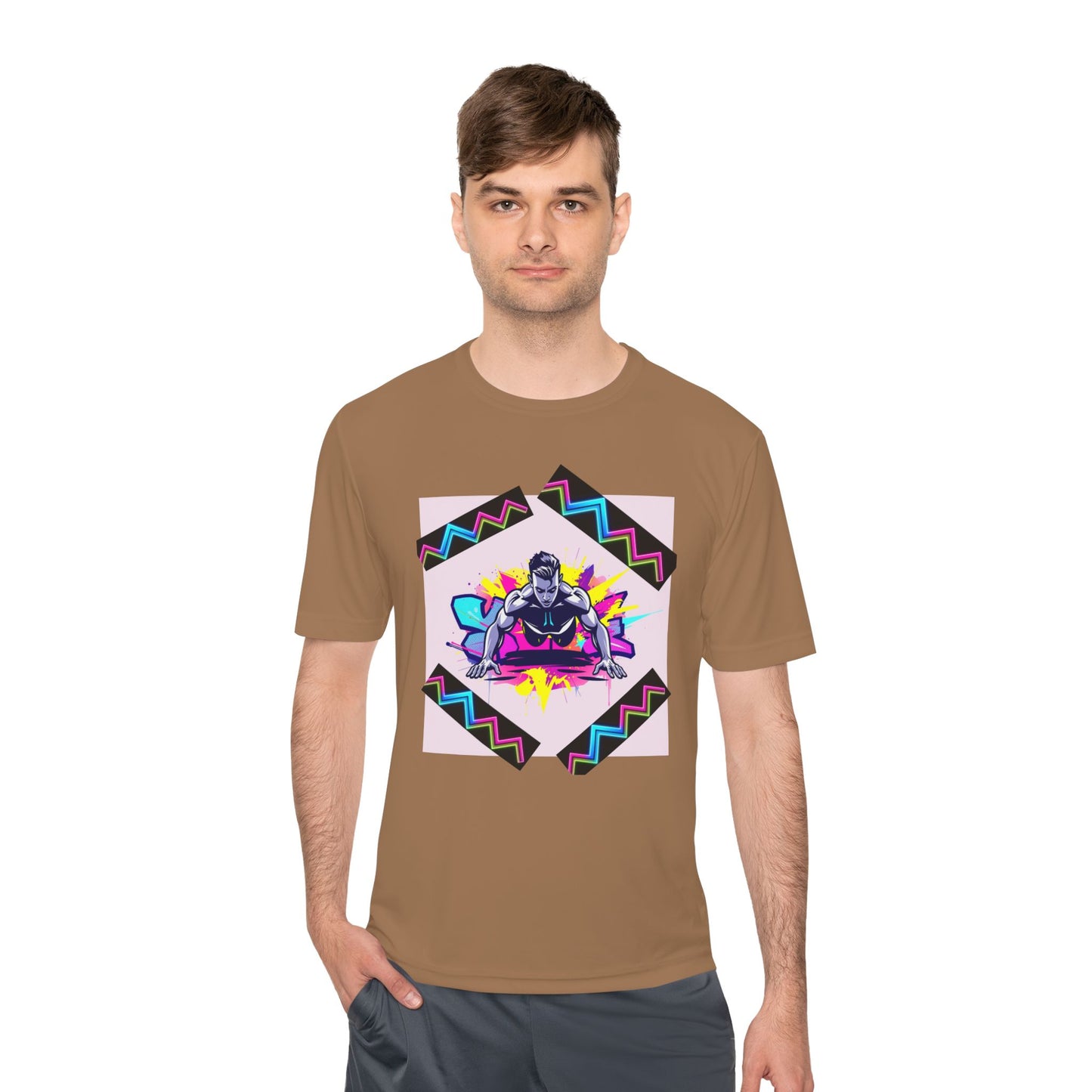 Vibrant Graphic Moisture Wicking Tee for Active Lifestyle