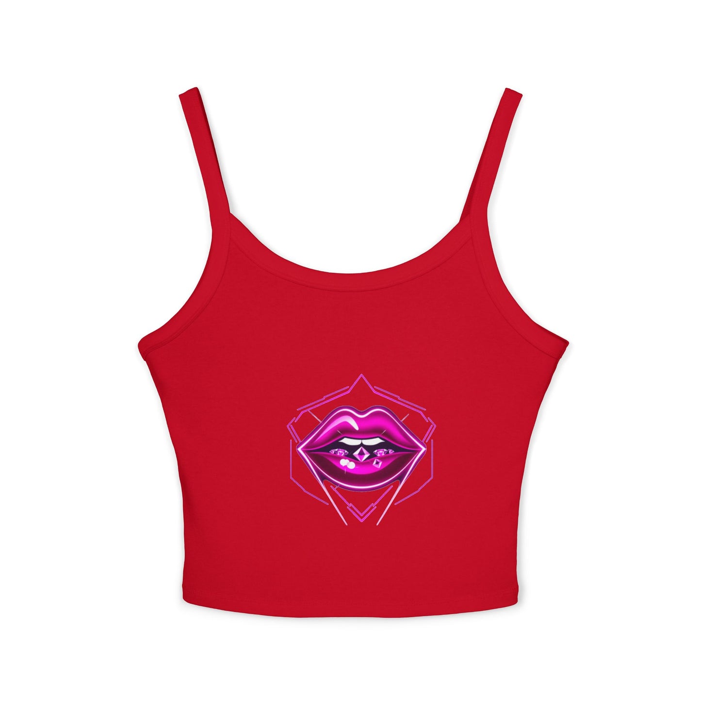 Feminine Graphic Tank Top with Bold Lip Design, Stylish Summer Wear, Perfect for Festivals, Parties, Gifts for Fashion Lovers, Women's [...]