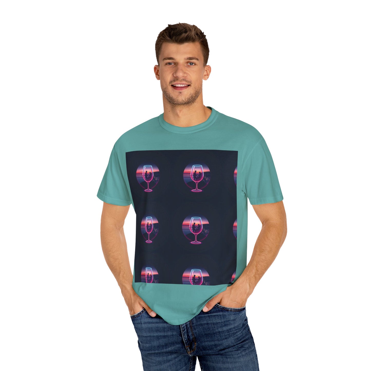Retro Sunset Glasses T-Shirt, Unisex Garment-Dyed Tee for Casual Wear, Vintage Aesthetic Shirt, Gift for Friends, Summer Vibes Tee, [...]