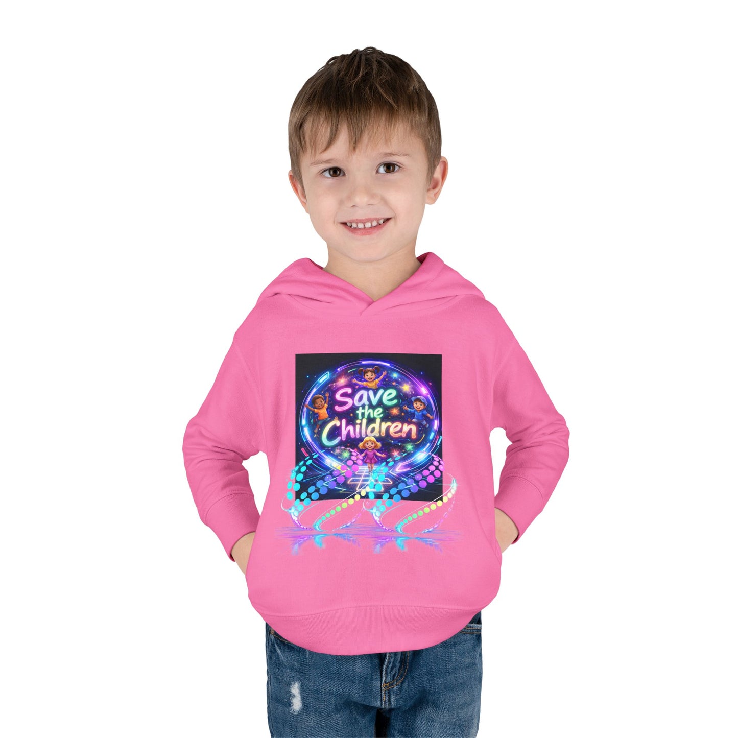 Save the Children Toddler Hoodie — Colorful Neon FBF Charity Pullover