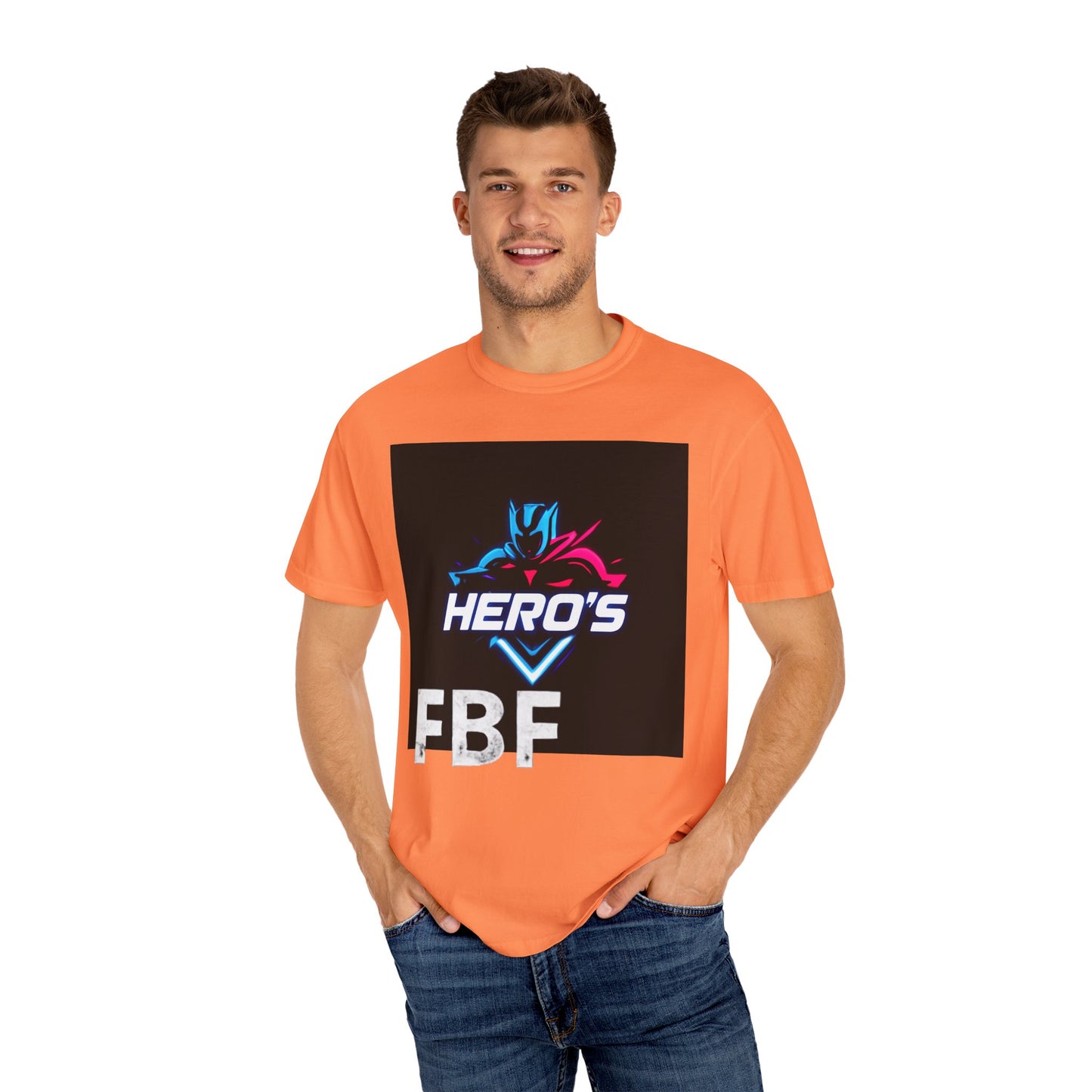 Hero's Unisex Garment-Dyed T-shirt, Casual Tee, Perfect for Gifting, Comic Fans, Hero Celebrations, Graphic Tee, Everyday Wear
