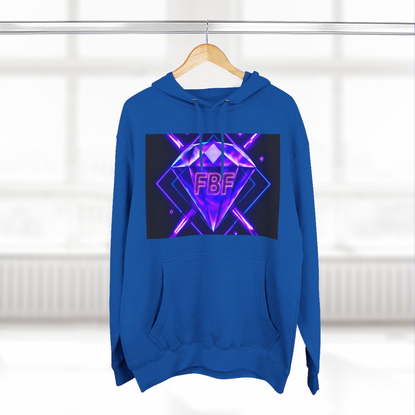 Futuristic Neon Fleece Hoodie, Stylish Sweatshirt, Vibrant Graphic Pullover, Perfect Gift for Tech Lovers, Unique Streetwear