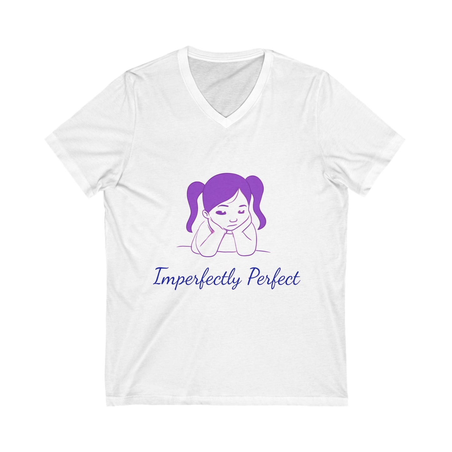 Imperfectly Perfect Fashion Star V-Neck Tee, Casual T-Shirt for Girls, Gifts for Teens, Stylish Summer Top, Trendy Graphic Tee