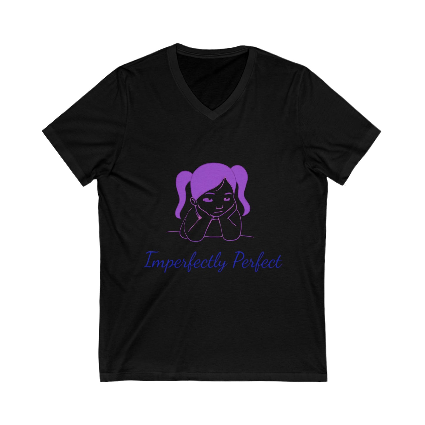 Imperfectly Perfect Fashion Star V-Neck Tee, Casual T-Shirt for Girls, Gifts for Teens, Stylish Summer Top, Trendy Graphic Tee