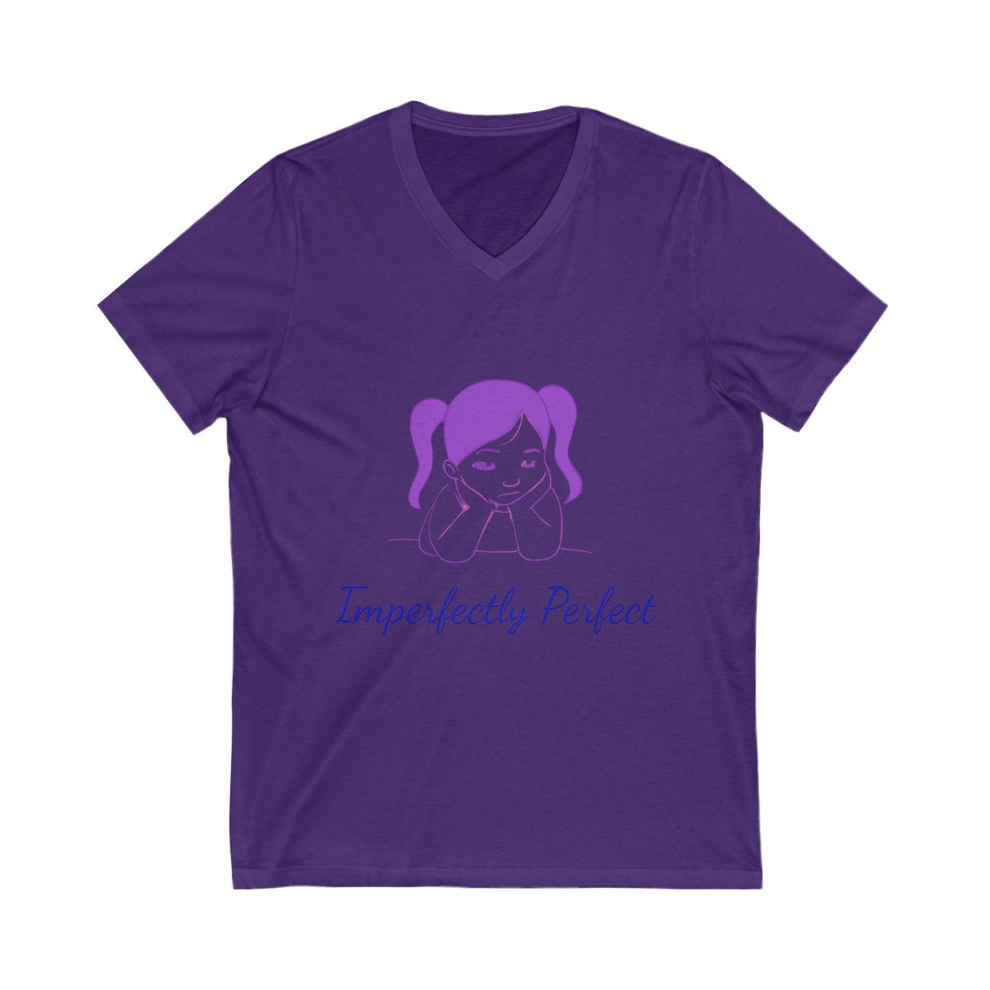 Imperfectly Perfect Fashion Star V-Neck Tee, Casual T-Shirt for Girls, Gifts for Teens, Stylish Summer Top, Trendy Graphic Tee