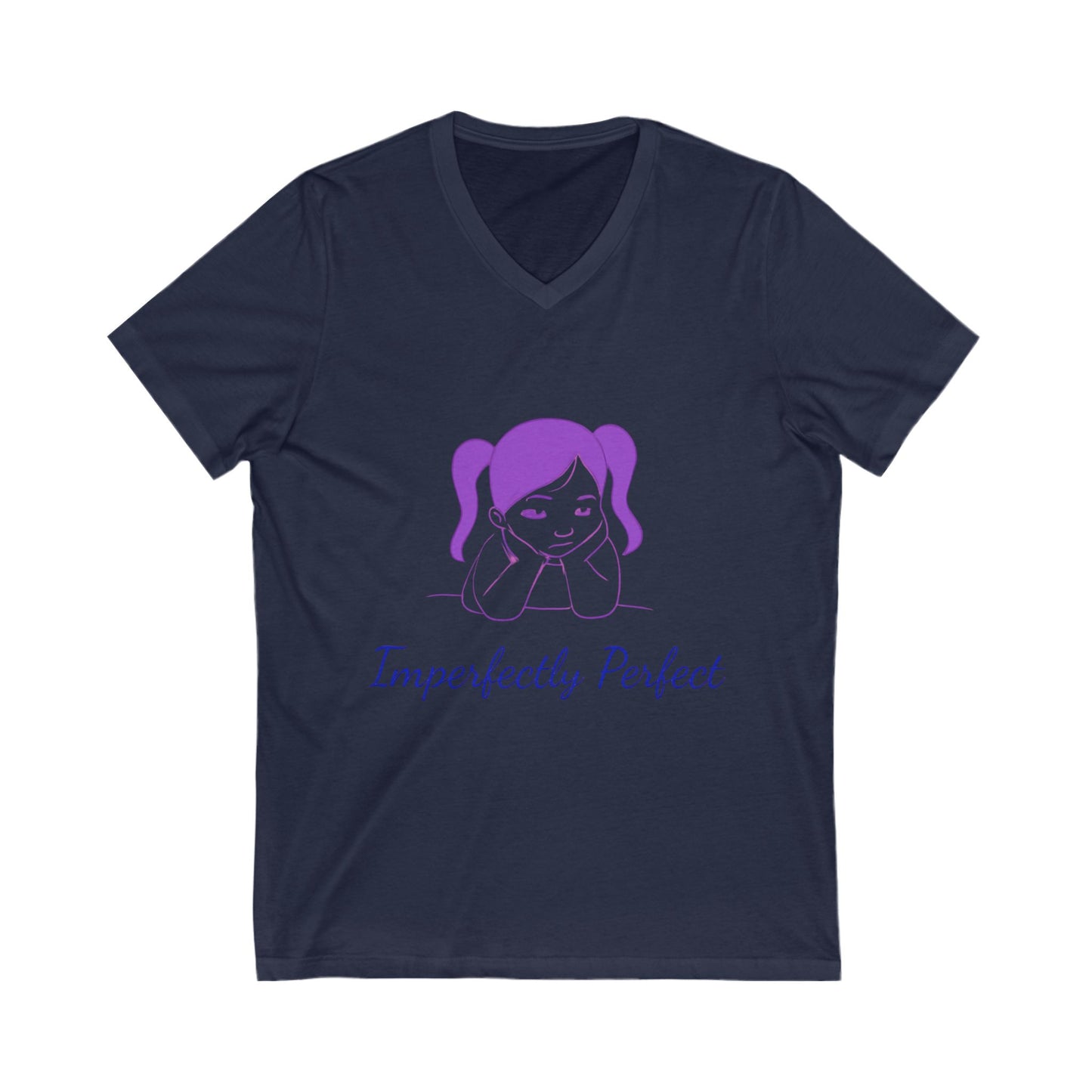 Imperfectly Perfect Fashion Star V-Neck Tee, Casual T-Shirt for Girls, Gifts for Teens, Stylish Summer Top, Trendy Graphic Tee