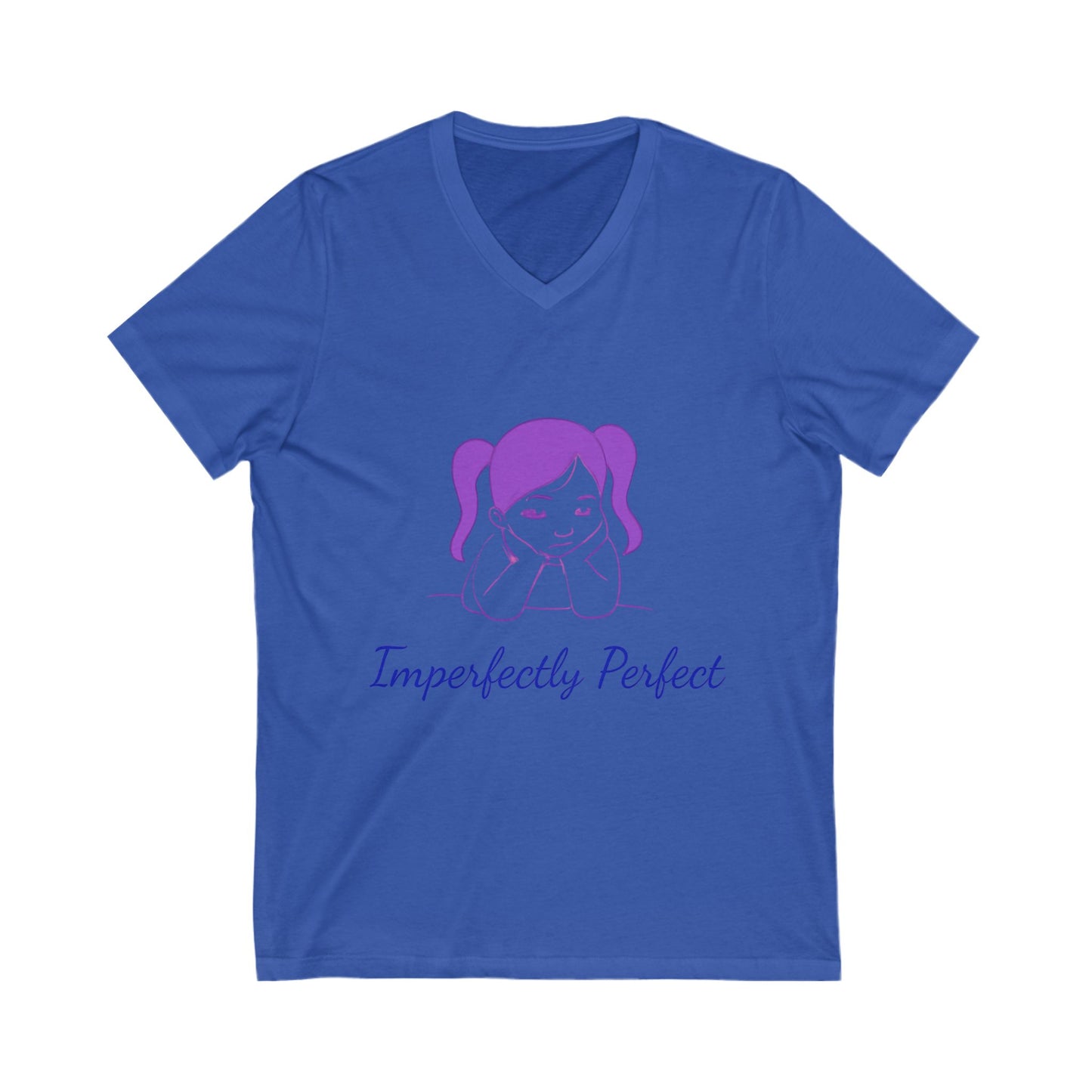 Imperfectly Perfect Fashion Star V-Neck Tee, Casual T-Shirt for Girls, Gifts for Teens, Stylish Summer Top, Trendy Graphic Tee