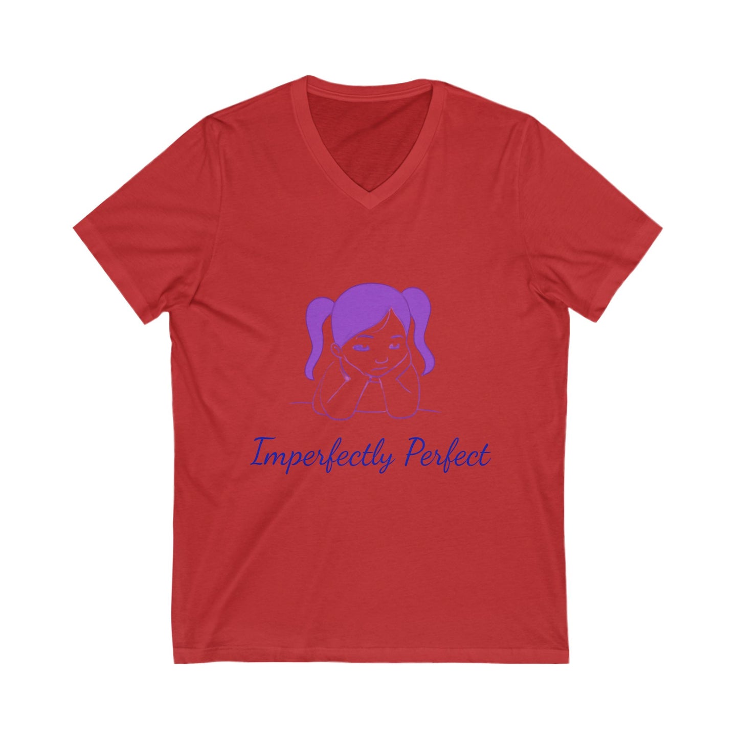 Imperfectly Perfect Fashion Star V-Neck Tee, Casual T-Shirt for Girls, Gifts for Teens, Stylish Summer Top, Trendy Graphic Tee