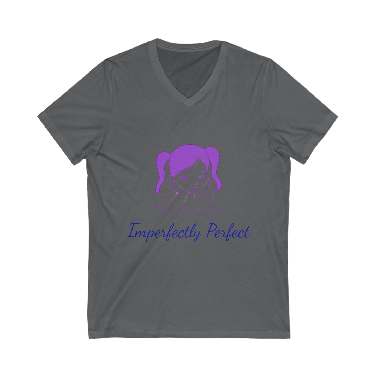 Imperfectly Perfect Fashion Star V-Neck Tee, Casual T-Shirt for Girls, Gifts for Teens, Stylish Summer Top, Trendy Graphic Tee