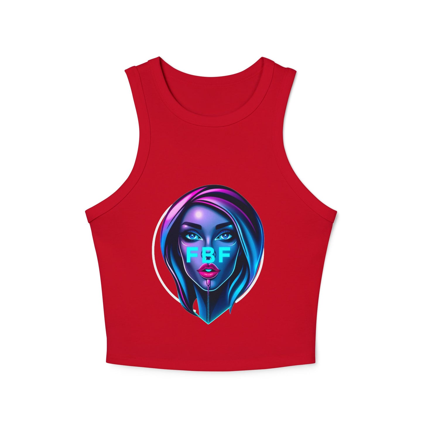 Futuristic Chic Racer Tank Top | Stylish Sleeveless Top for Summer | Perfect for Festivals, Parties, Casual Wear, Gifts