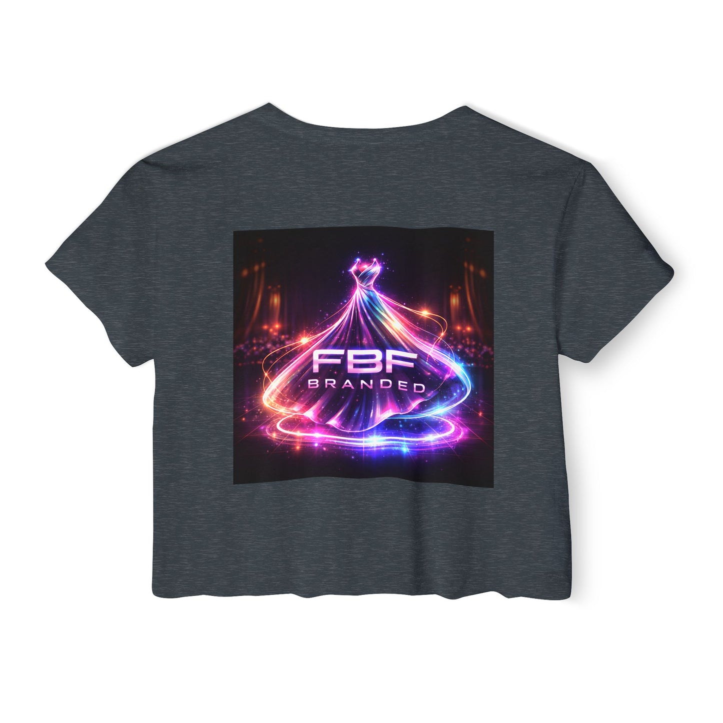 Festival Glow Crop Top — Neon 'FBF Branded' Rave Graphic
