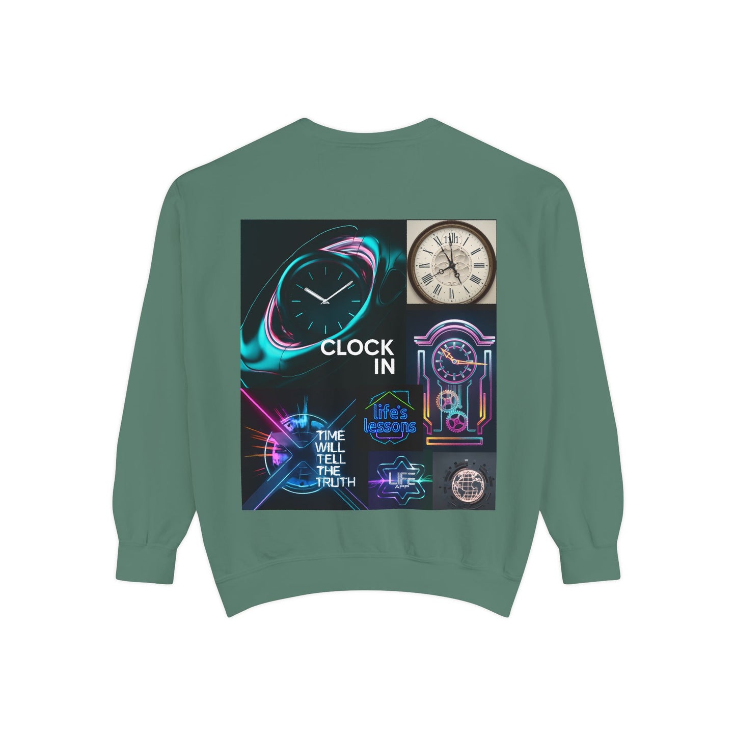 Retro Neon Clock Sweatshirt