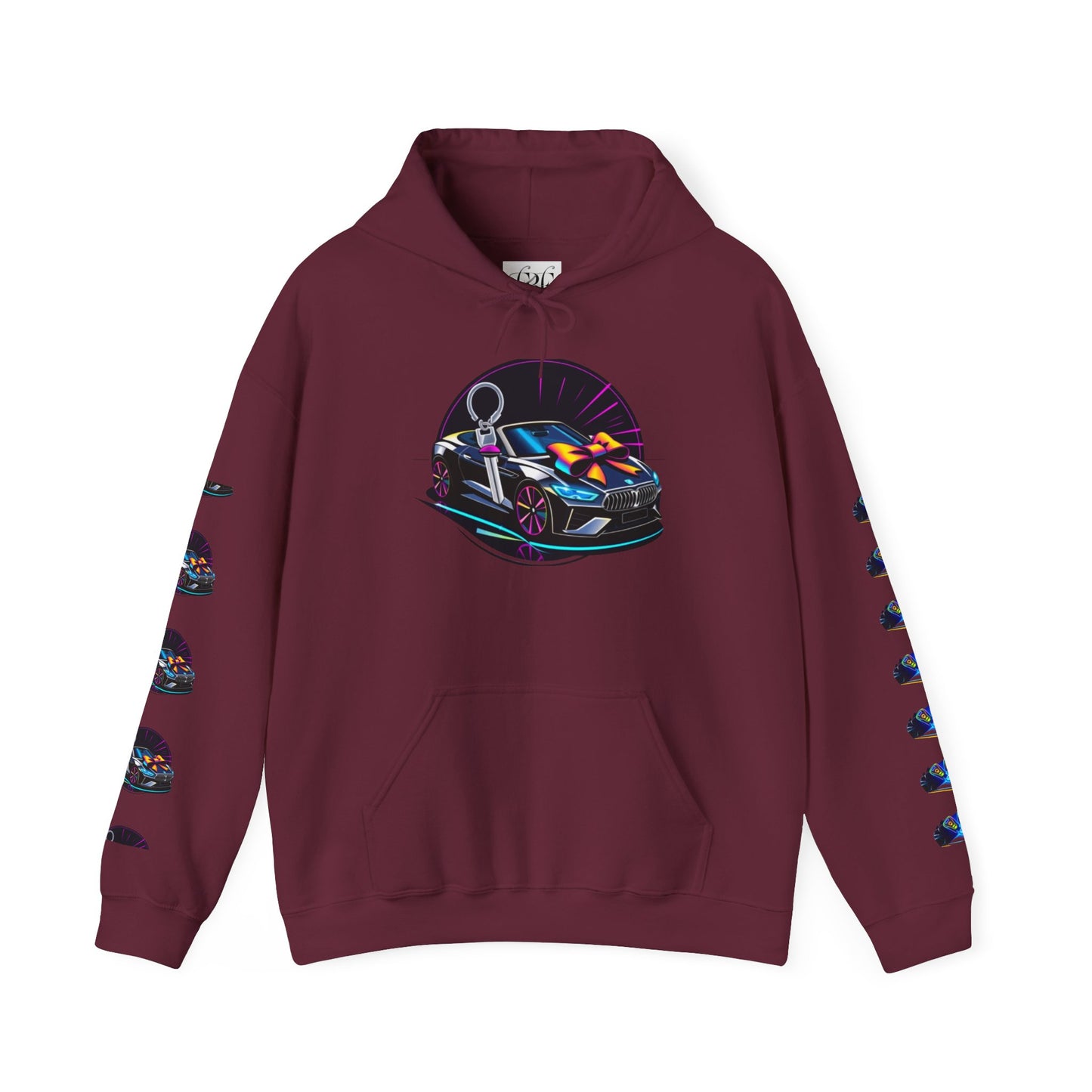 Stylish Unisex Heavy Blend™ Hoodie with Neon Design - Perfect for Winter Fashion & Casual Outings