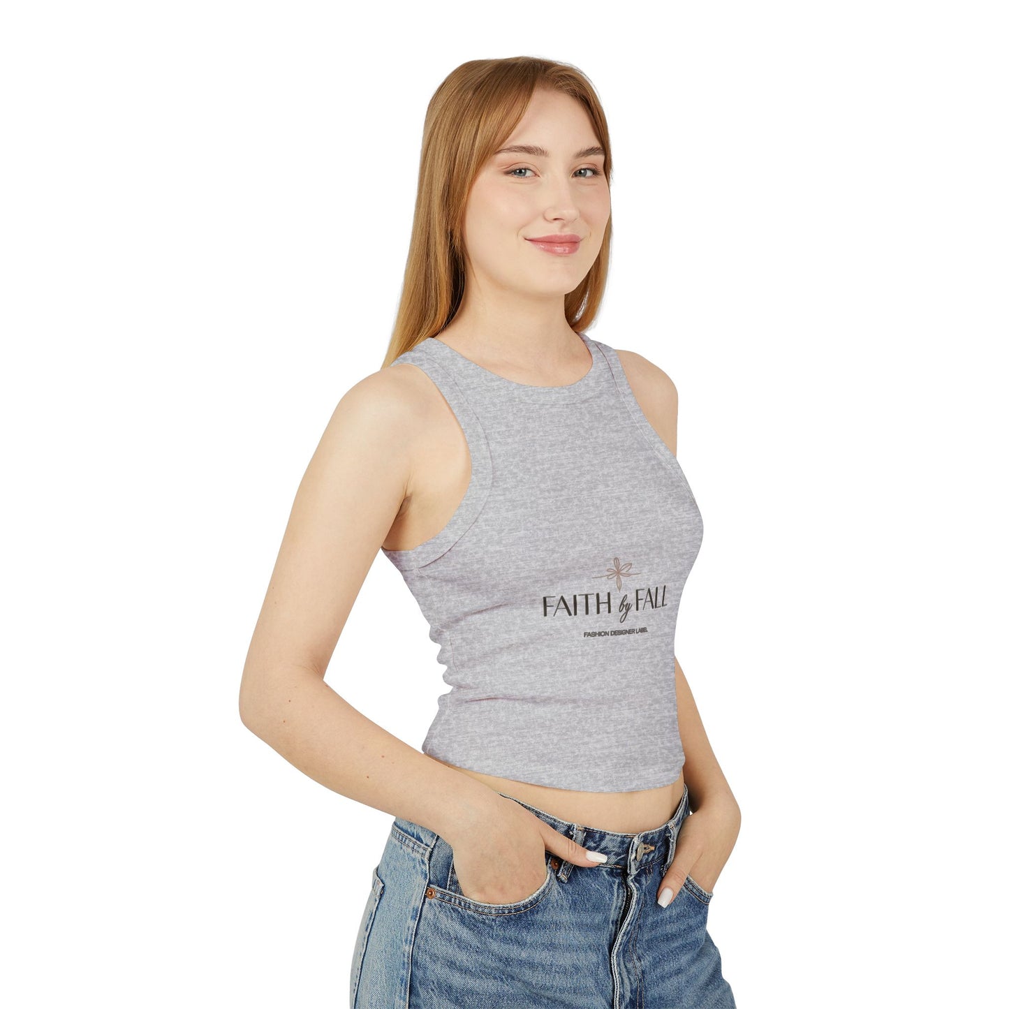 Faith & Fall Women’s Racer Tank Top | Motivational Top, Fall Fashion, Casual Wear, Unique Gift for Women, Inspirational Apparel