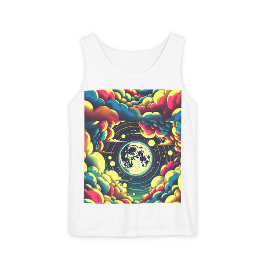 Vibrant Art Tank Top, Colorful Summer Tee, Graphic Beachwear, Boho Casual Top, Unique Gift for Art Lovers, Festival Attire