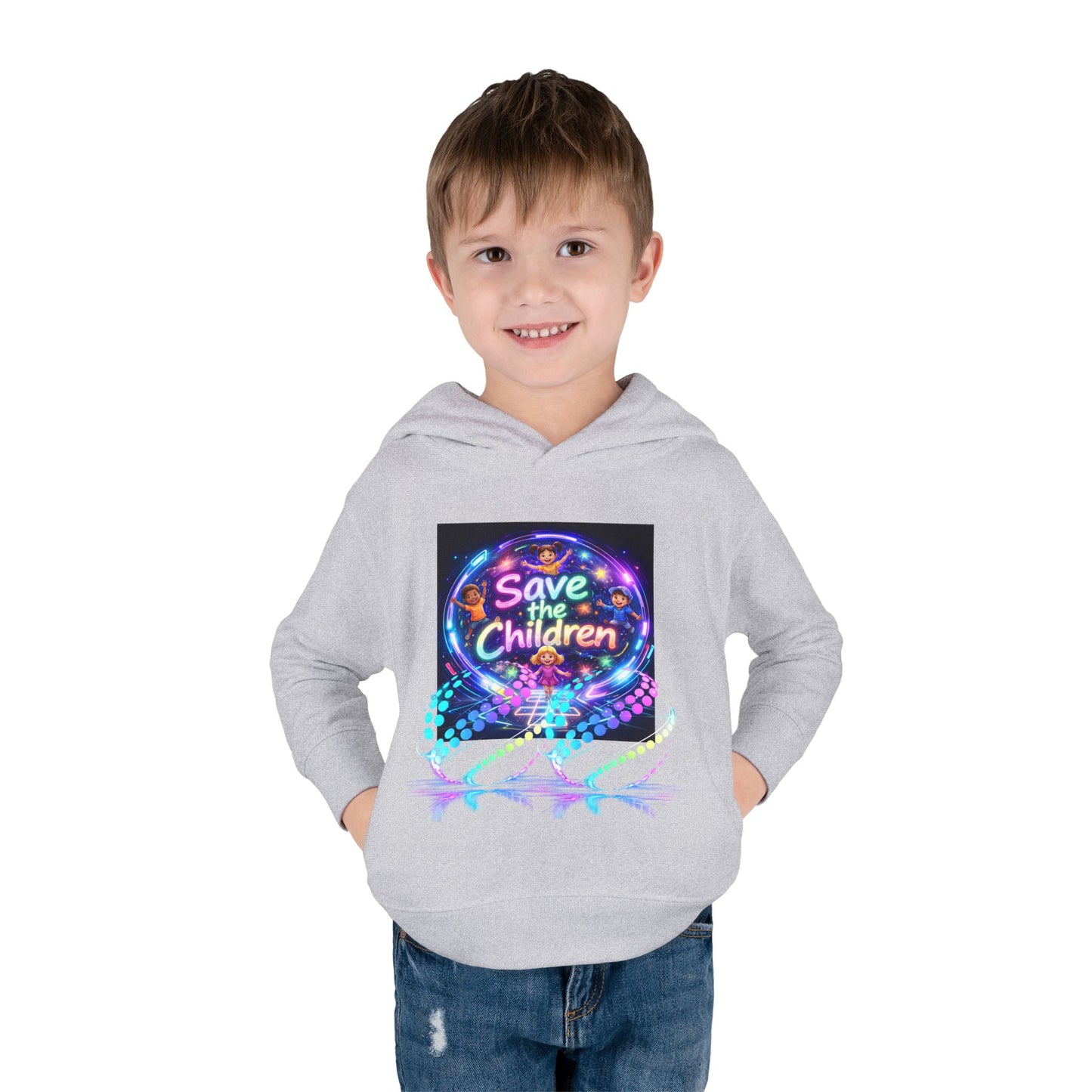 Save the Children Toddler Hoodie — Colorful Neon FBF Charity Pullover