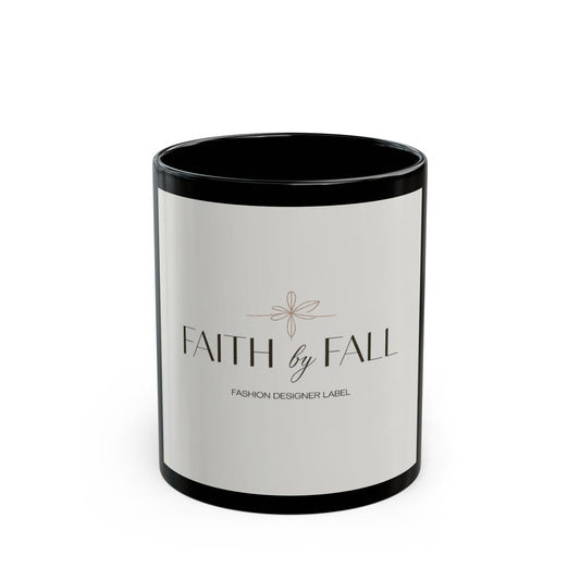 Elegant Faith by Fall Black Mug | 11oz & 15oz | Perfect Gift for Fashion Lovers, Home Decor, Winter Holidays, Coffee Enthusiasts