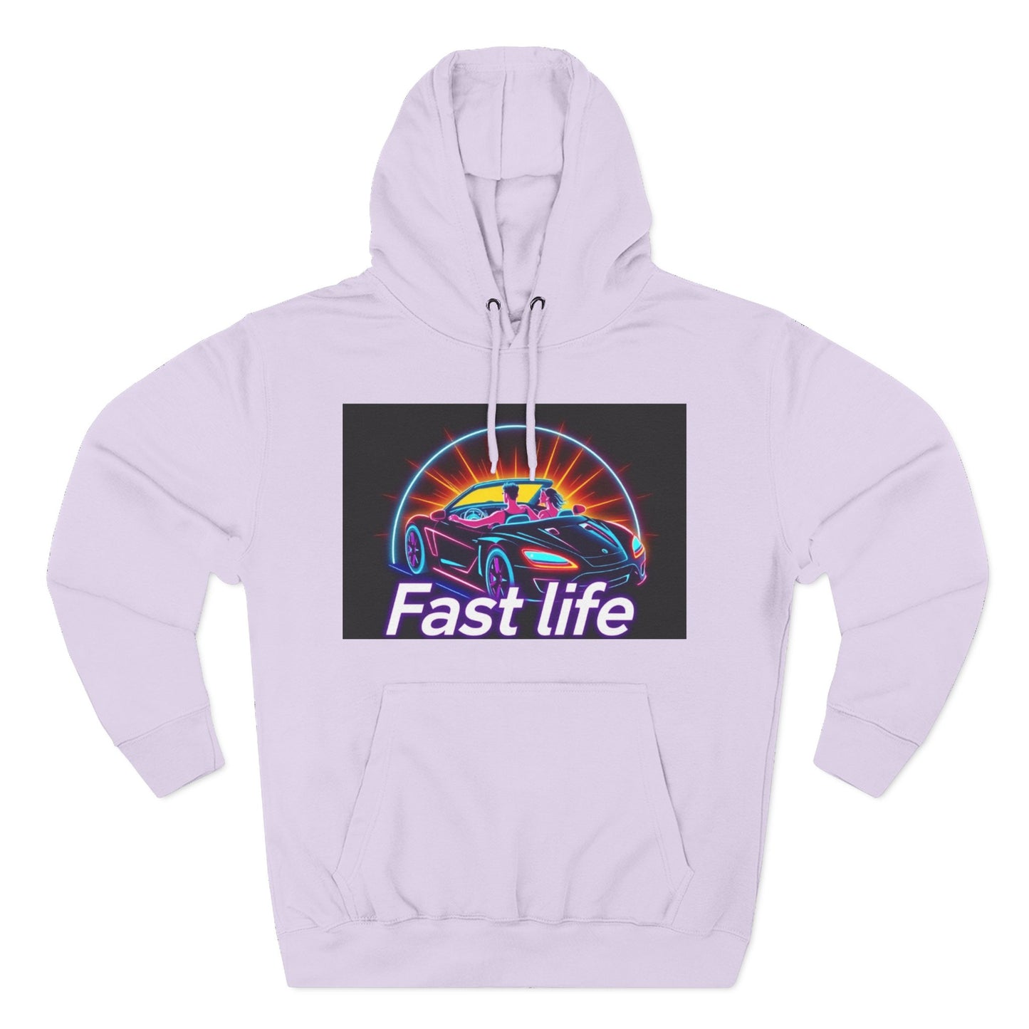 Fast Life Fleece Hoodie for Car Enthusiasts