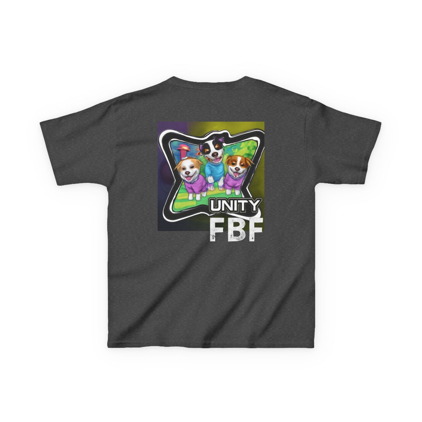 Colorful Dog-Themed Kids Tee - 'Unity Fun' Design