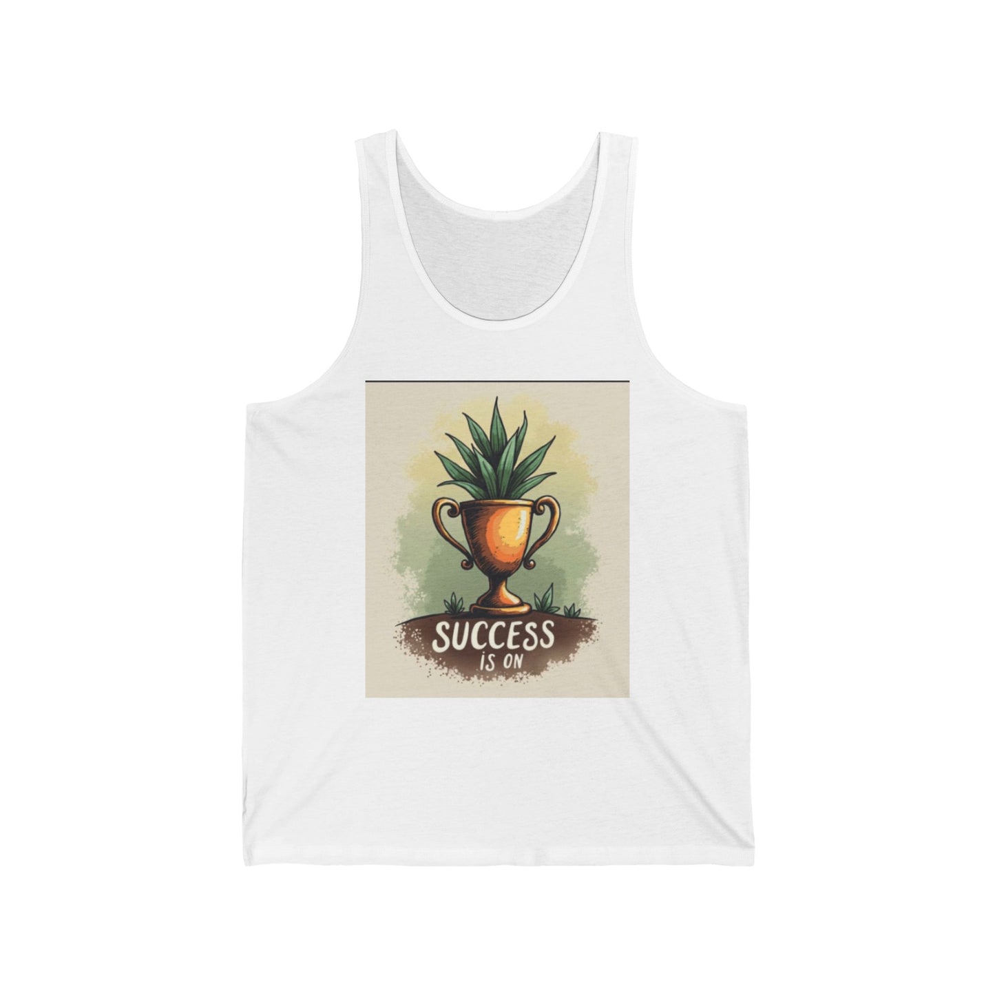 Success is On Unisex Jersey Tank Top, Motivational Tank, Summer Apparel, Gift for Graduates, Fitness Wear, Casual Tank Top