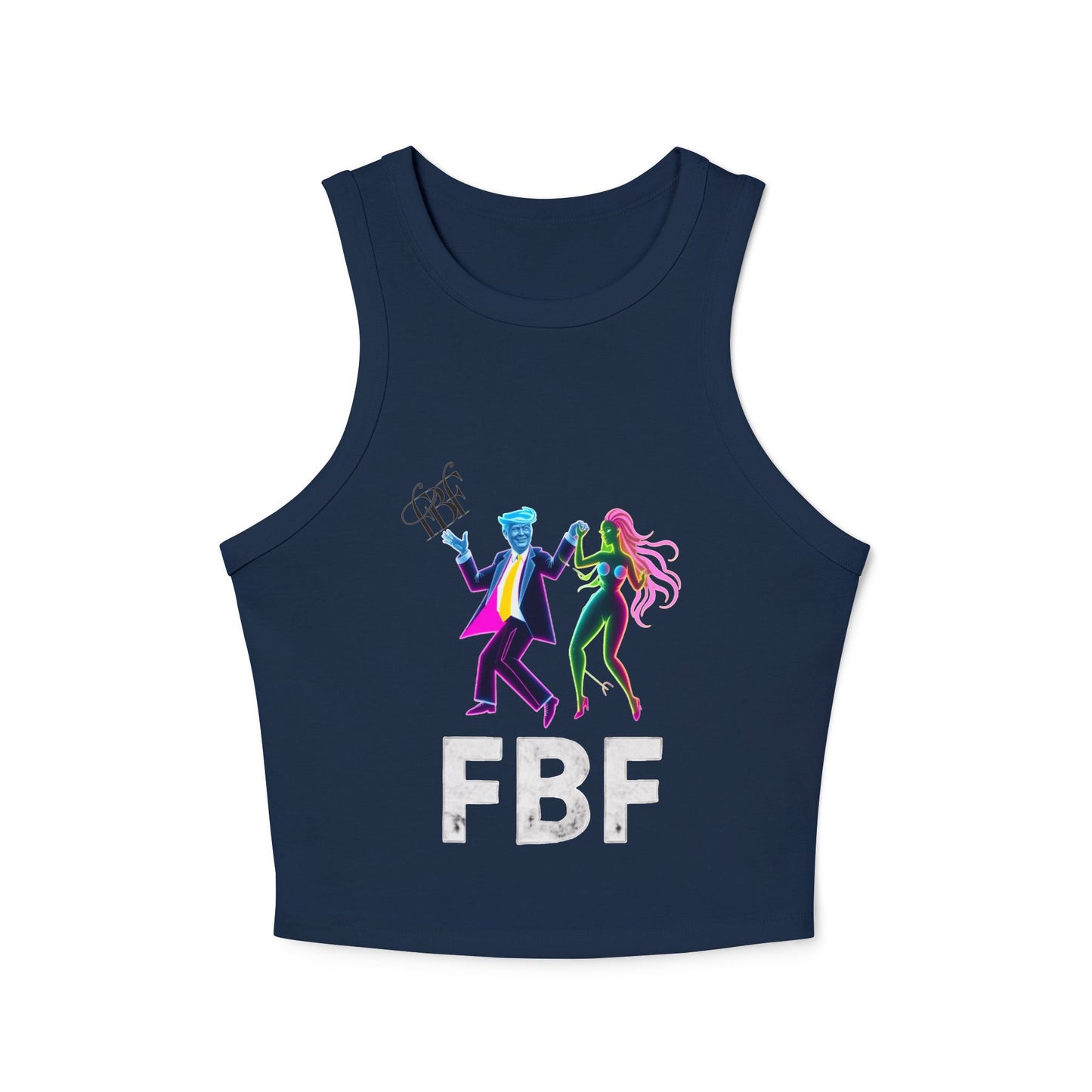 Retro Dance Graphic Tank Top, FBF Vibes, Women's Summer Apparel, Party Wear, Festival Clothing, Unique Graphic Tee