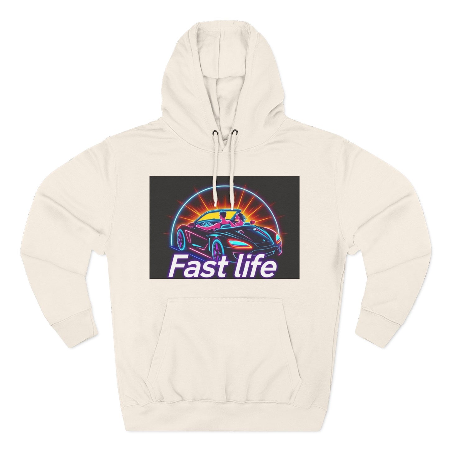 Fast Life Fleece Hoodie for Car Enthusiasts