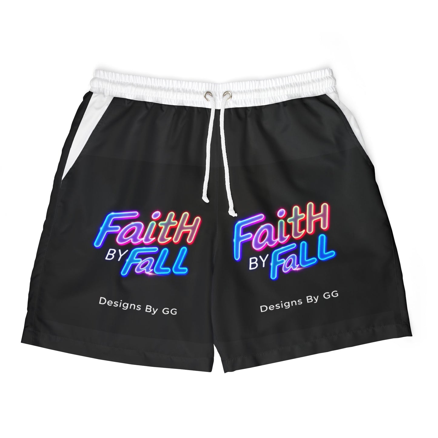 Faith by Fall Unisex Swim Shorts - Vibrant Summer Swimwear